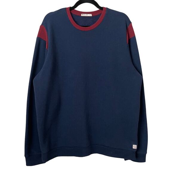 Marine Layer Sweatshirt Mens XL Blue Pullover Crew Neck Cozy Outdoor Sporty - Picture 1 of 11